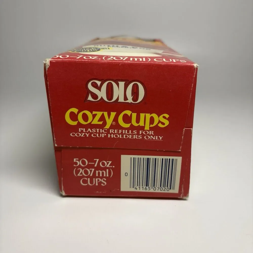 Solo Cozy Cups Red 50 7 oz Refills Vintage Original Box Unopened